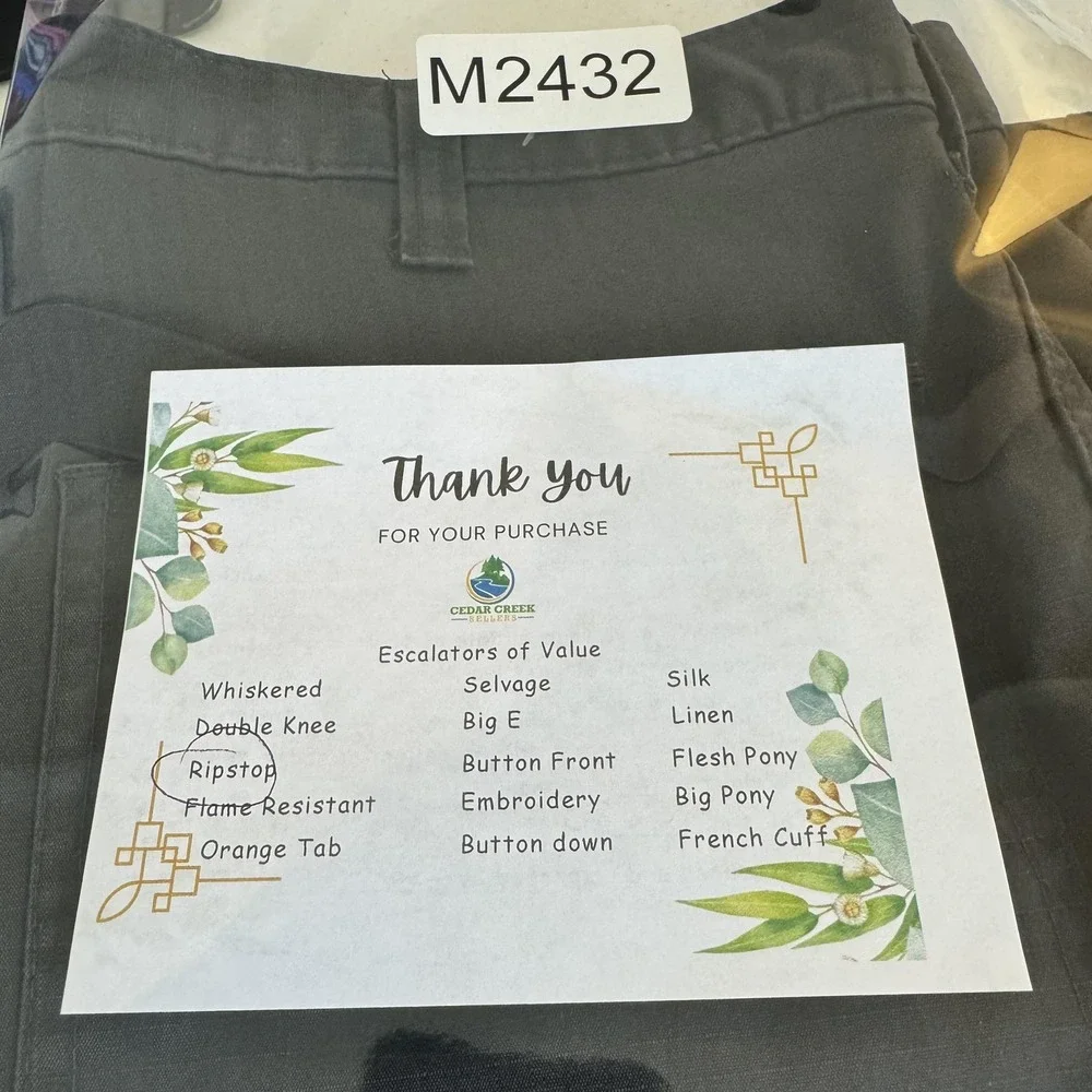 Carhartt Men's Gray Ripstop Relaxed Fit 34x32 - Picture 12 of 13